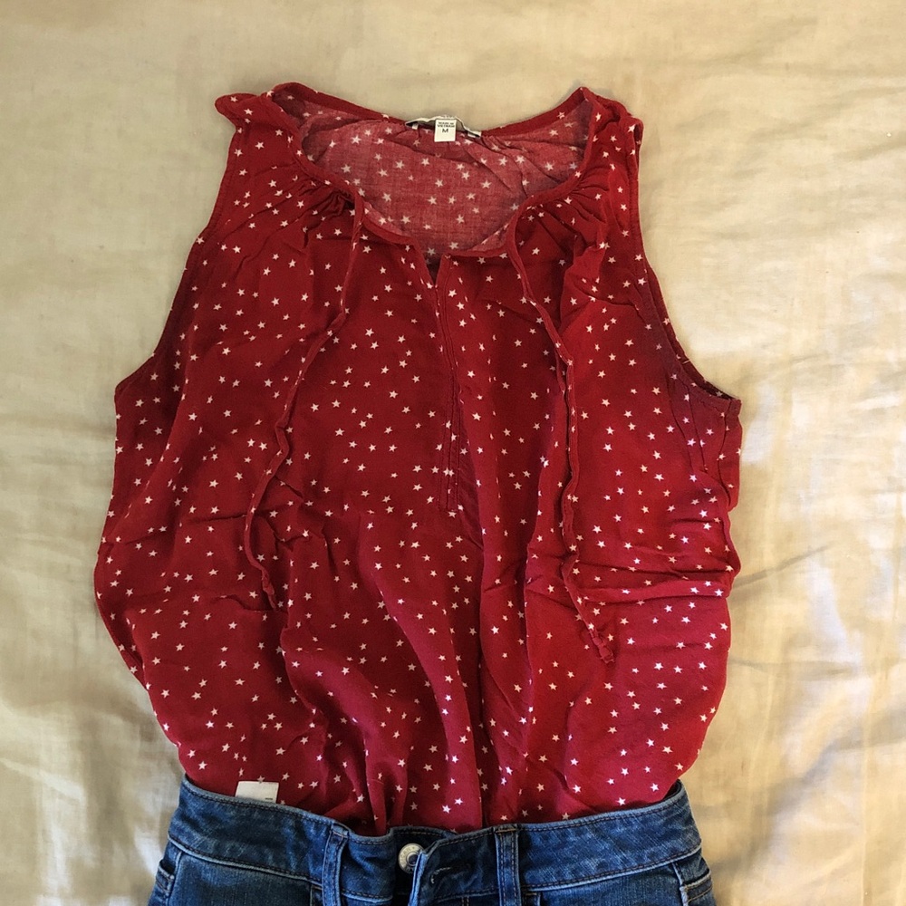 Red starry tank Sonoma size M